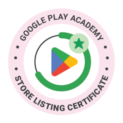 Google Play Academy Store Listing Certificate